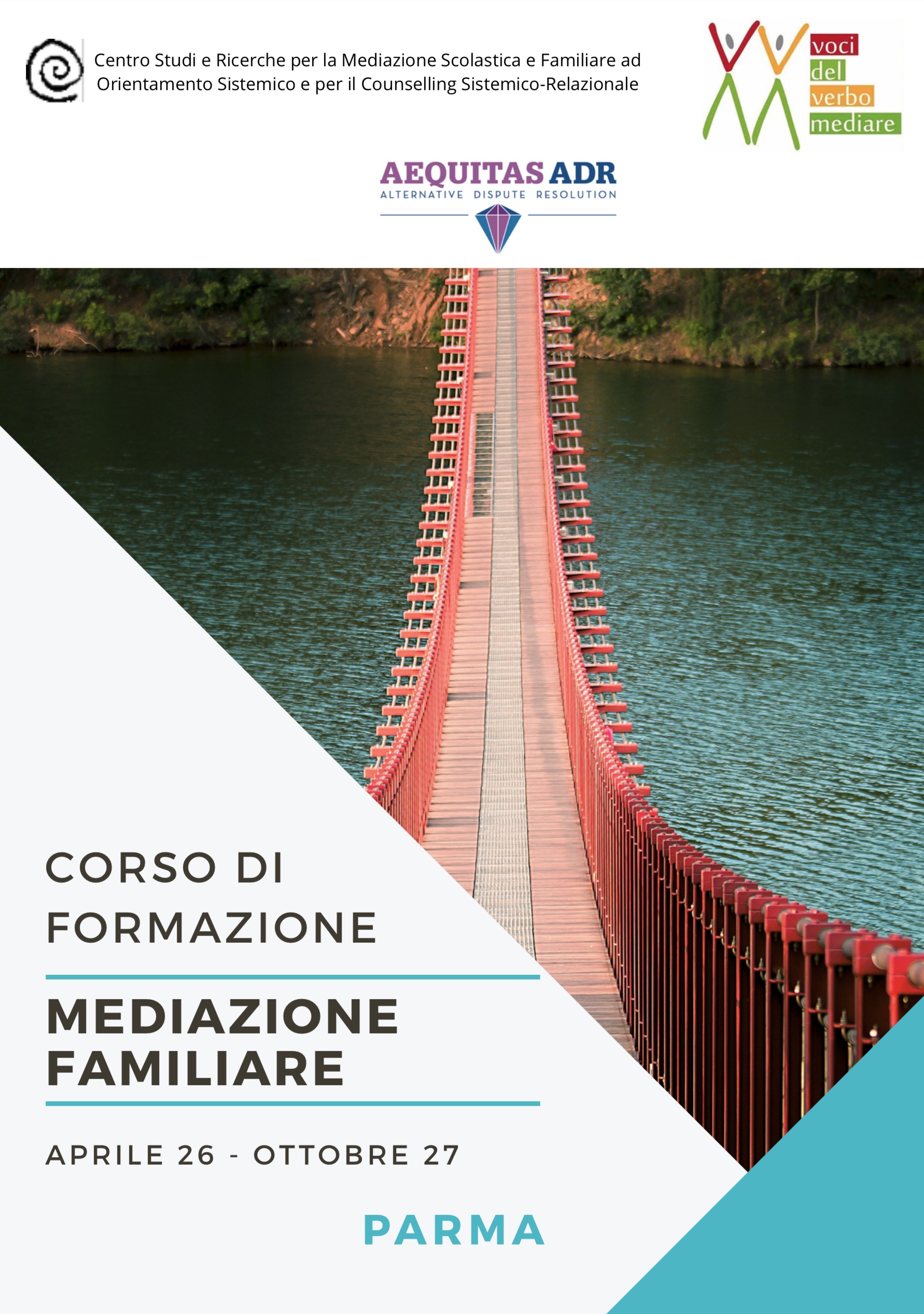 CORSO DI FORMAZIONE MEDIAZIONE FAMILIARE APRILE 26 - OTTOBRE 27